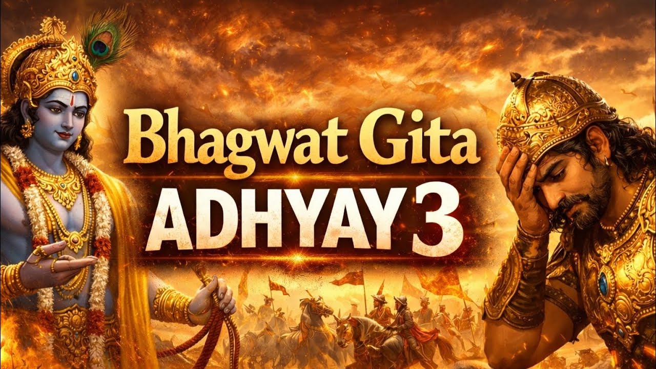 Bhagwat Gita Adhyay 3 | कर्म योग | Bhagavad Gita Chapter 3 Full Explanation in Hindi  Krishna Updesh