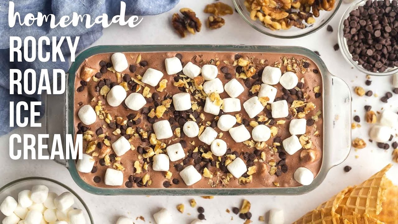 Homemade Rocky Road Ice Cream recipe | The Recipe Rebel