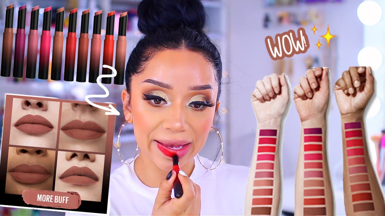 NEW MAYBELLINE ULTIMATTE SLIM LIPSTICK | SWATCHES ON MEDIUM/TAN SKIN!