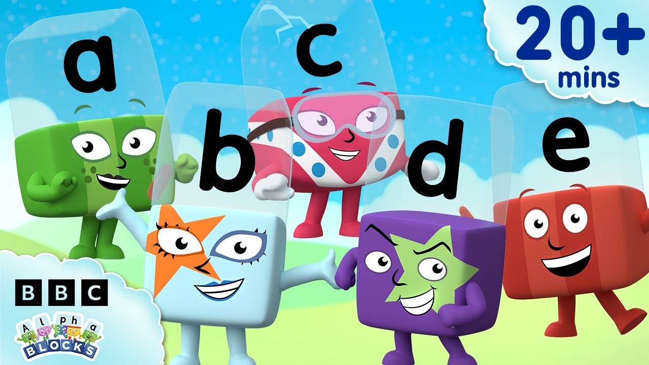Letter Names A B C D E 🔤 | Lesson Eight - Phonics Made Easy | Alphablocks