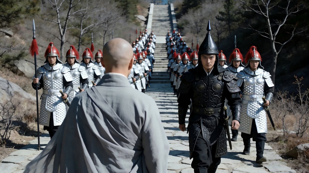 功夫電影！官兵強闖少林寺，沒想到被幾個看門的掃地和尚擊退！ #kungfu #功夫