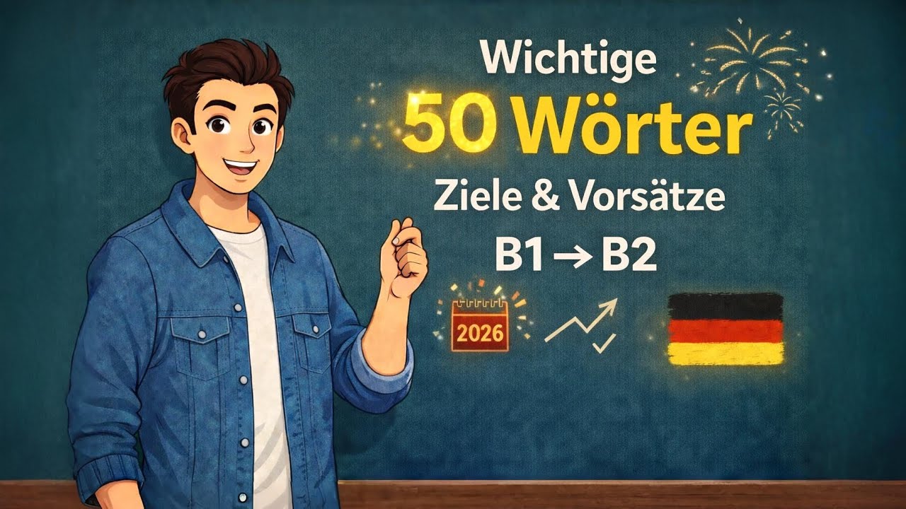 50 W&ouml;rter & Redemittel f&uuml;r Ziele & Vors&auml;tze im neuen Jahr | B1 &rarr; B2