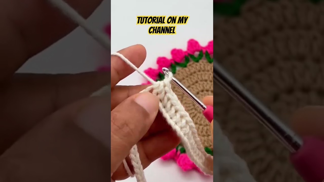 TUTORIAL HERE! 👆 Super Easy One Row Repeat Crochet Pattern | Beginner Friendly Tutorial