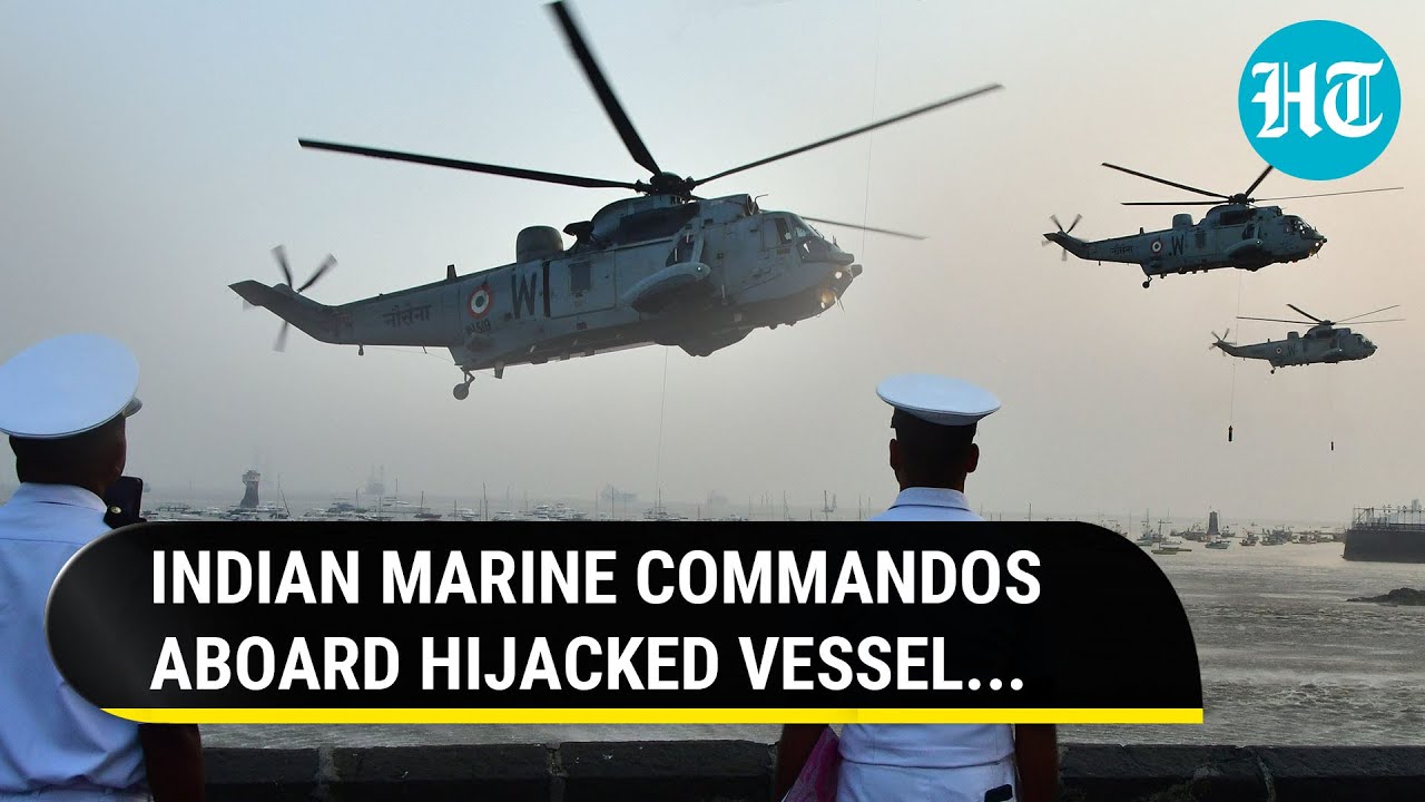 Indian Marine Commandos Storm Hijacked MV Vessel In Arabian Sea | INS Chennai Warship In Action