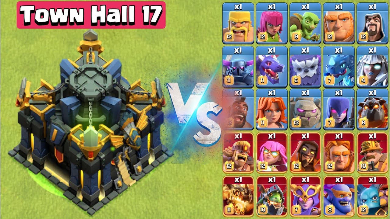Town Hall 17 vs All Max Troops | Clash of Clans