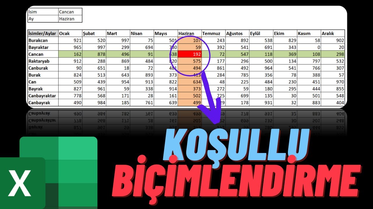 KOŞULLU BİÇİMLENDİRME | Herhangi Bir Hücreyi Veri Doğrulamasına Göre Renklendirme