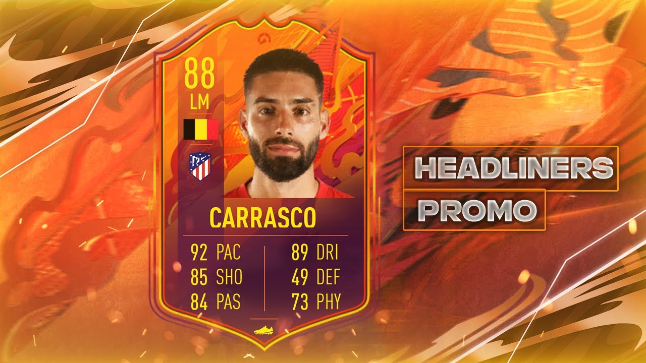 💥 88 Yannick Carrasco 💥 👏🏼 Headliners Promo 👏🏼  ⚽️ FIFA 22 Ultimate Team ⚽️