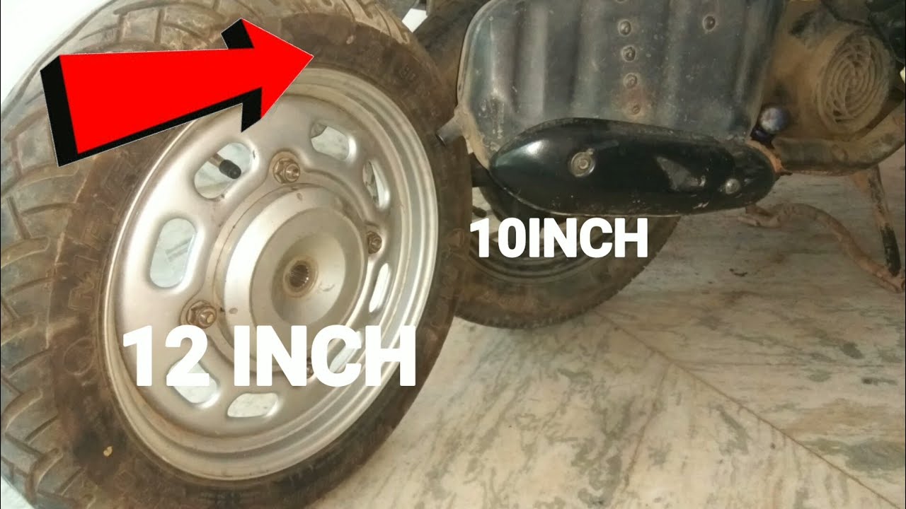 ACTIVA REAR 12 INCH TYRE FITTED - ACTIVA125 BS6