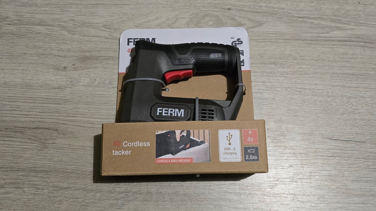 Ferm cordless tacker 2.0 Ah