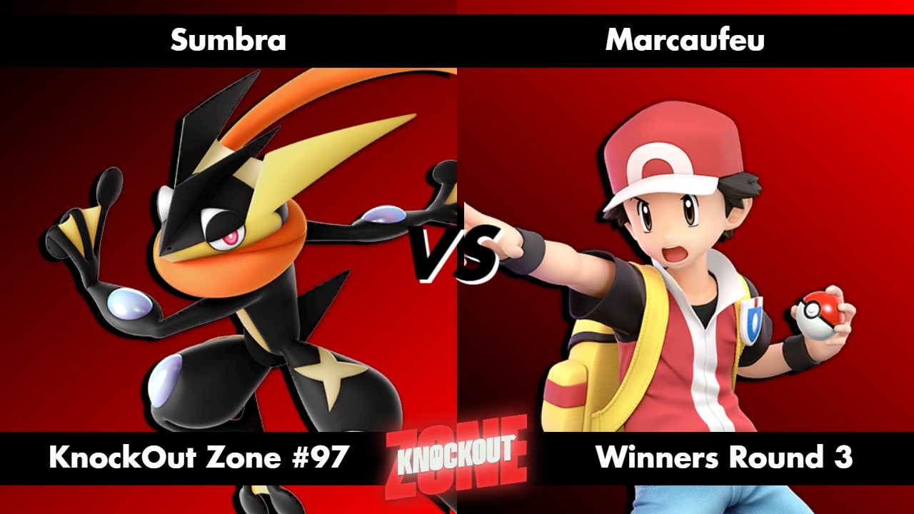 KnockOut Zone #97 - SSBU Winners Round 3 - Sumbra (Greninja) vs Marcaufeu (Pokémon Trainer)