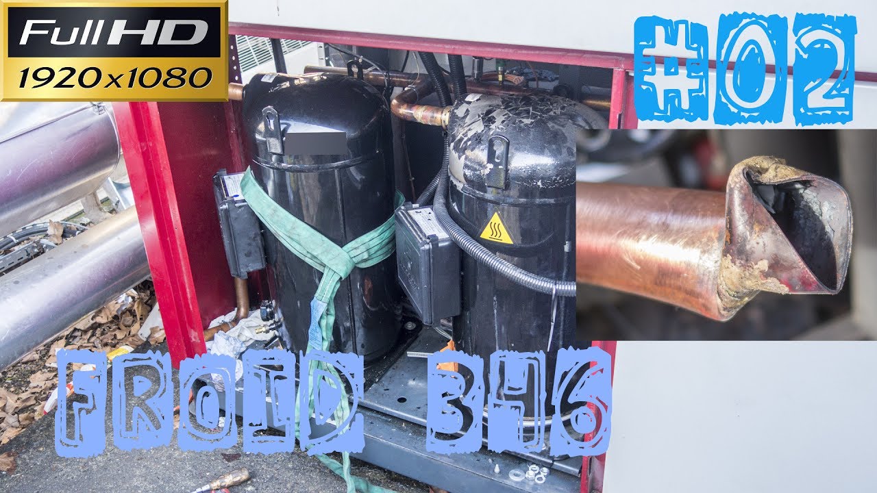 Froid346-PAC 2/3-Remplacement d'un compresseur scroll 160kg-Intervention qui se passe mal