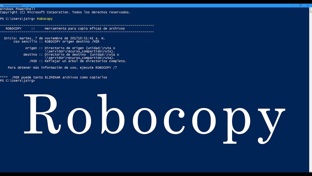 Copiar carpetas compartidas y conservar permisos NTFS con ROBOCOPY