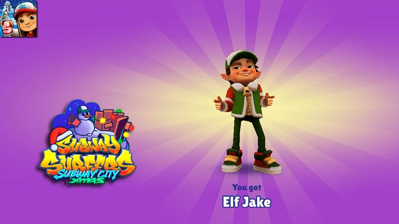 UNLOCKING ELF JAKE! SUBWAY SURFERS SUBWAY CITY X-MAS 2022