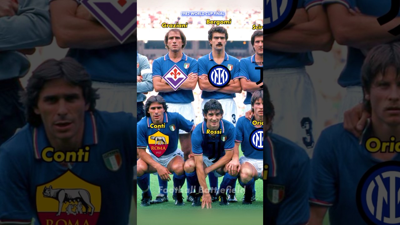 Italy squad vs Germany Final World Cup 1982🔥Clubs❤️#footballshorts #azzurri #worldcup