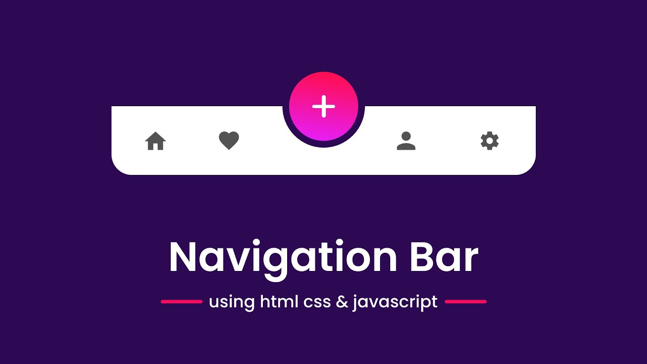 How To Make Bottom Navigation Menu Using HTML CSS And JavaScript | Animated Menu Design