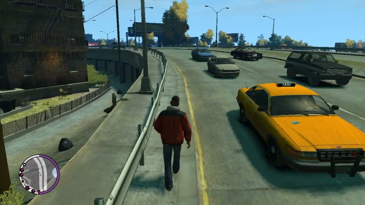 Walking around Liberty City in GTA IV
