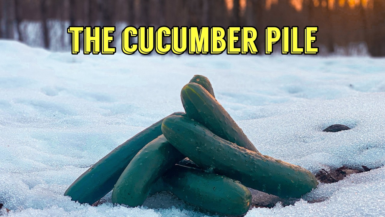 We Left a PILE OF CUCUMBERS in the Woods. Here's what happened! Trail Camera: The Cucumber Pile