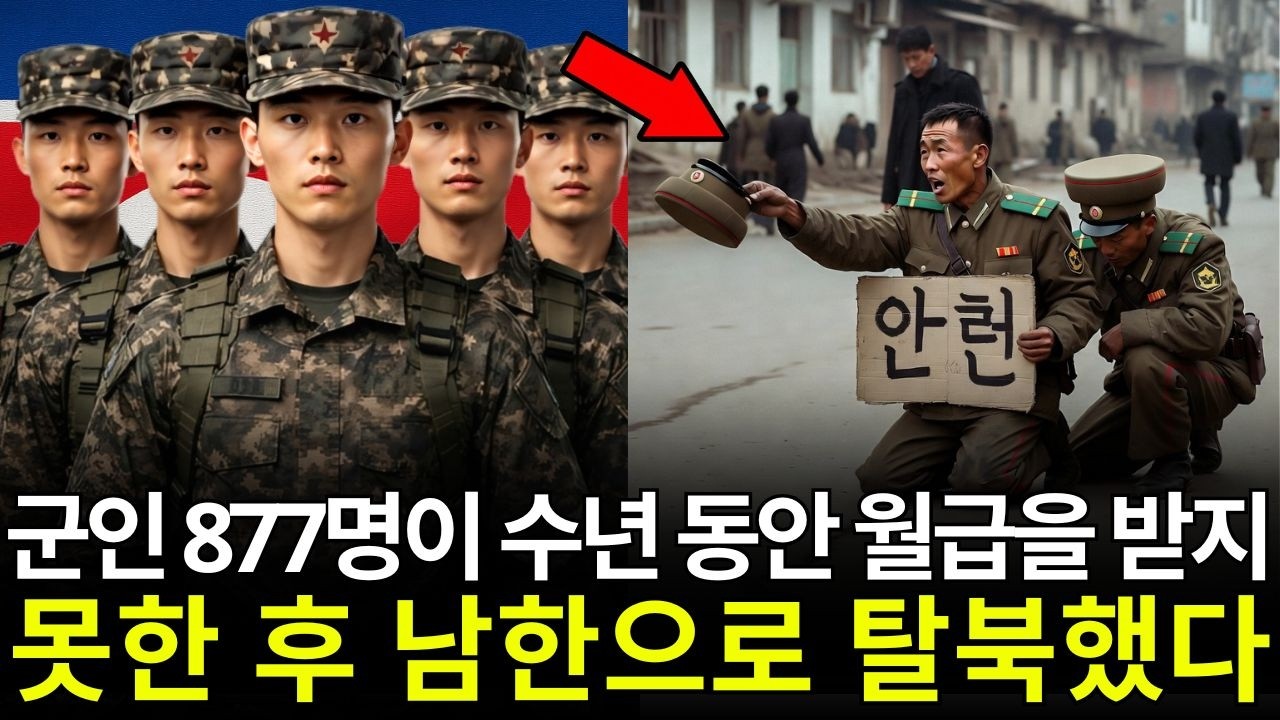 군인 877명이 수년 동안 월급을 받지 못해 남한으로 탈북했다 | 탈북감동사연