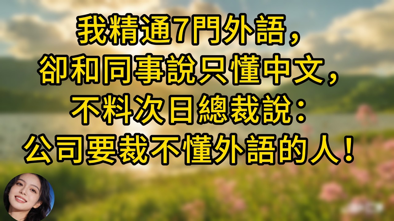 我精通7門外語，卻和同事說只懂中文，不料次日總裁說：公司要裁不懂外語的人！