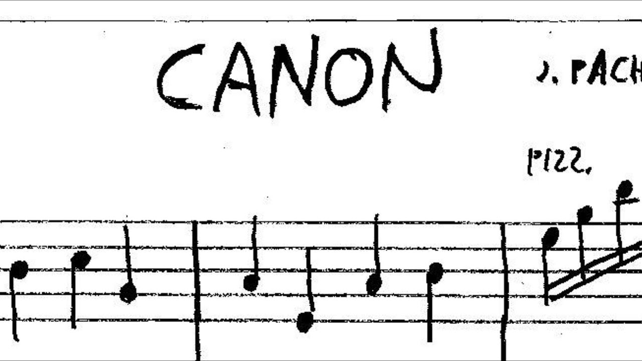 J.Pachelbel - Canon - 4 Double Bass - Score