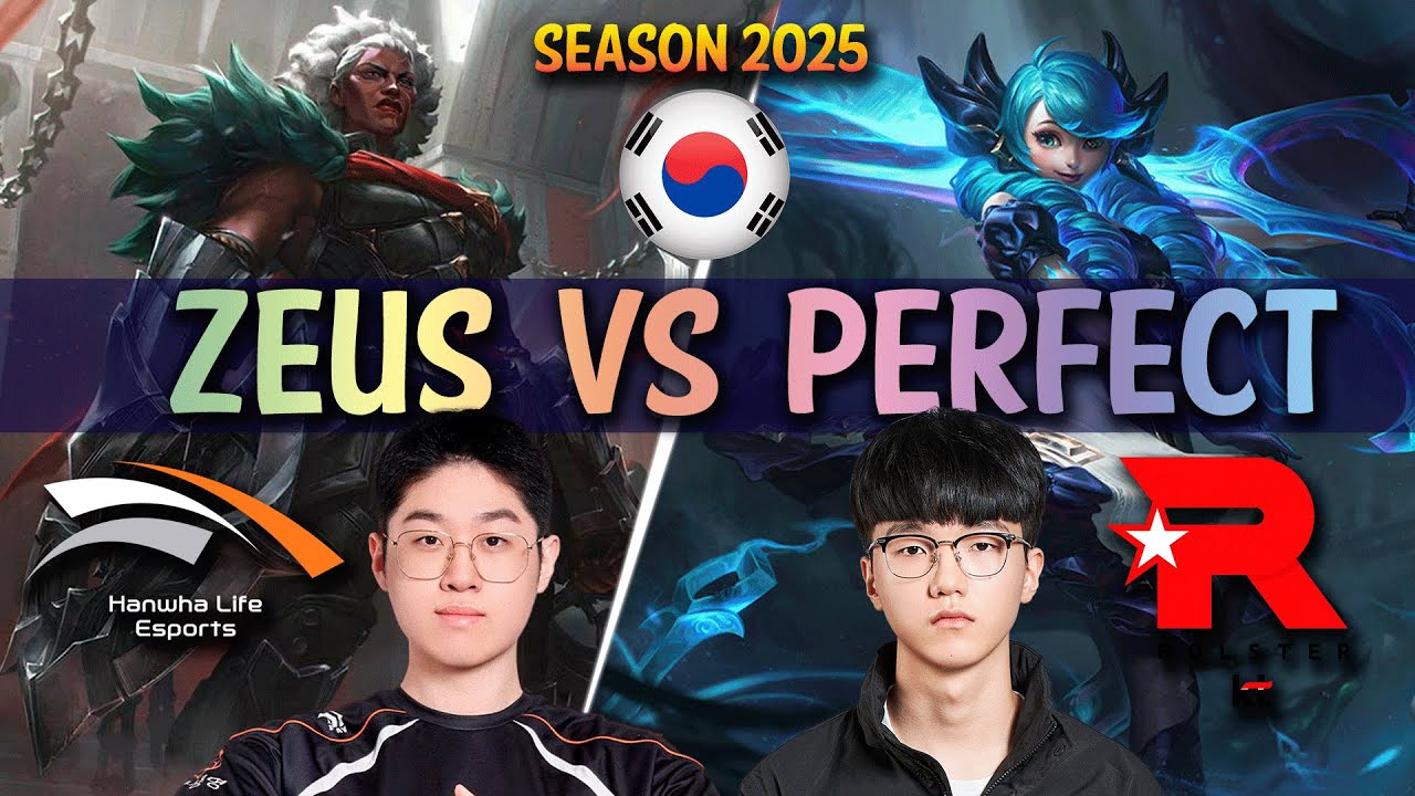 HLE Zeus vs KT PerfecT - Zeus AMBESSA vs PerfecT GWEN Top - Patch 25.09 KR Ranked | lolrec