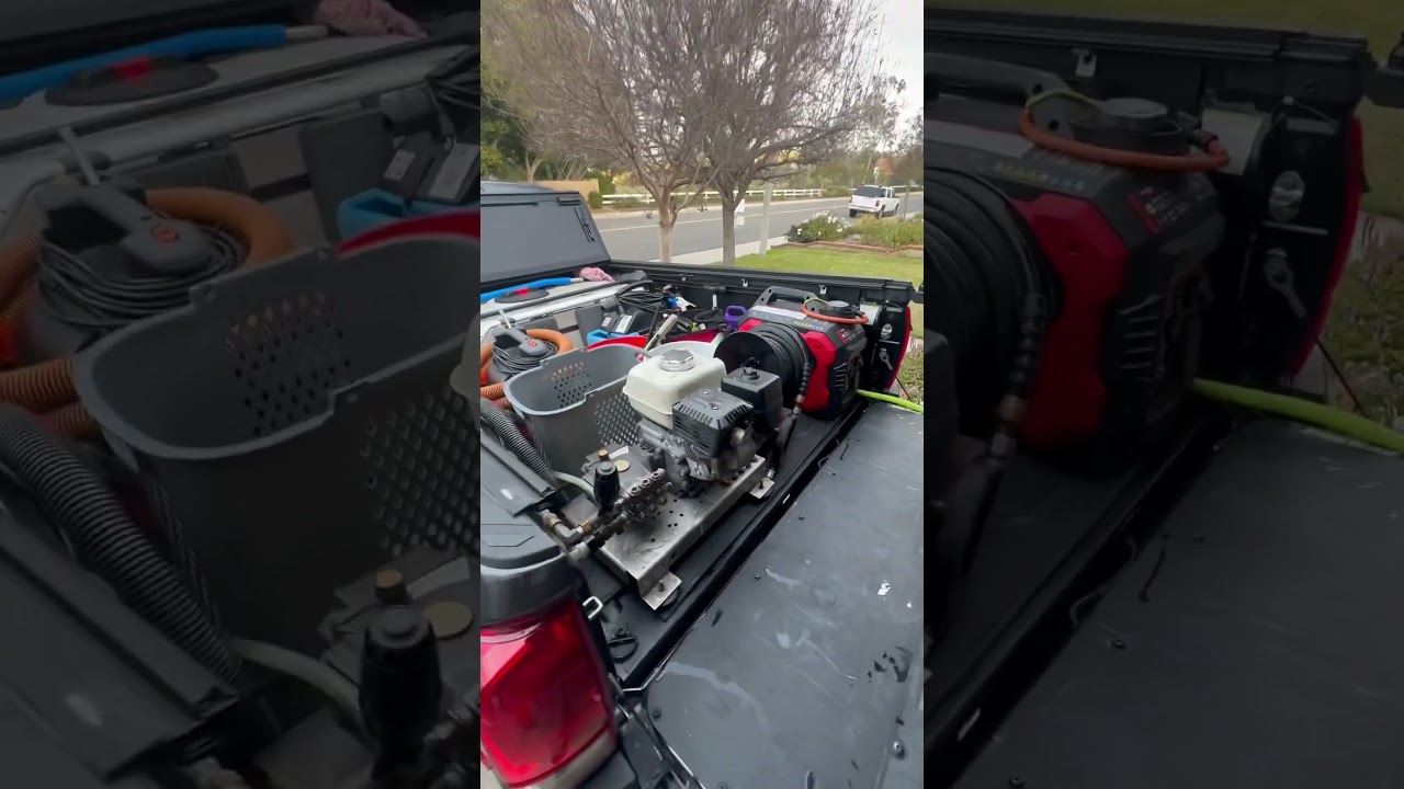 Mobile Detailing Setup Low-profile For Trucks  #detailing #shorts #carwash #satisfyingvideo