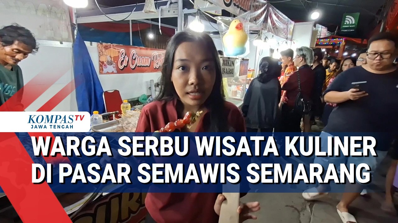 Warga Serbu Wisata Kuliner di Pasar Semawis Semarang