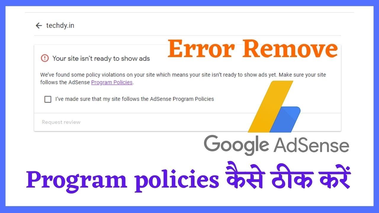 We&rsquo;ve found some policy violations on your site (Error Remove) | AdSense Policy Violation FIX