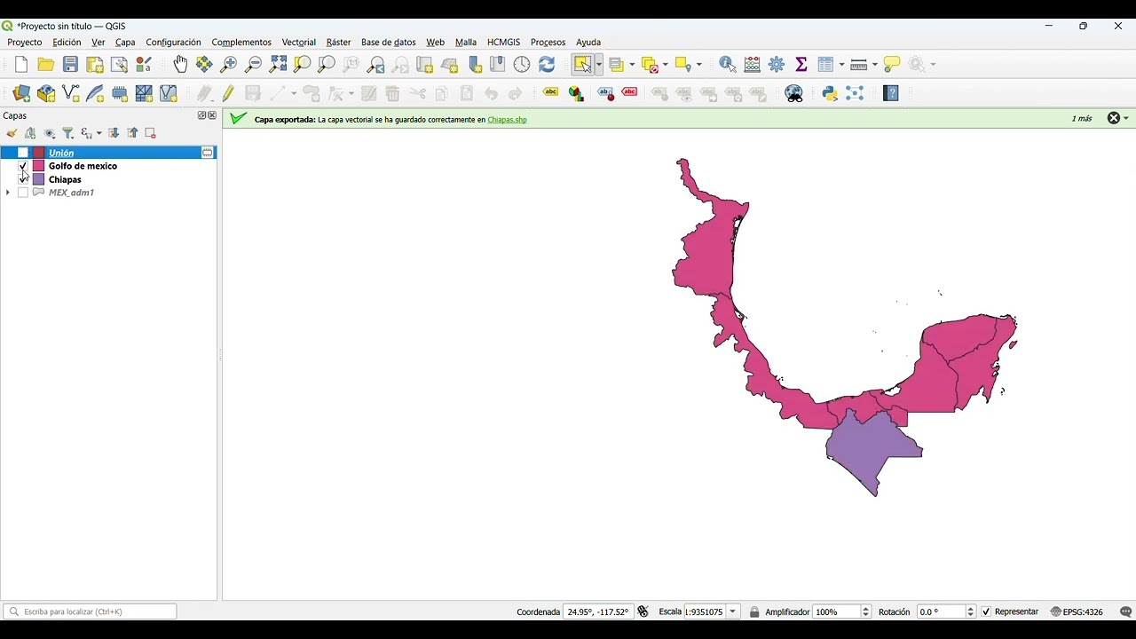 Como unir capas en QGIS 3.40