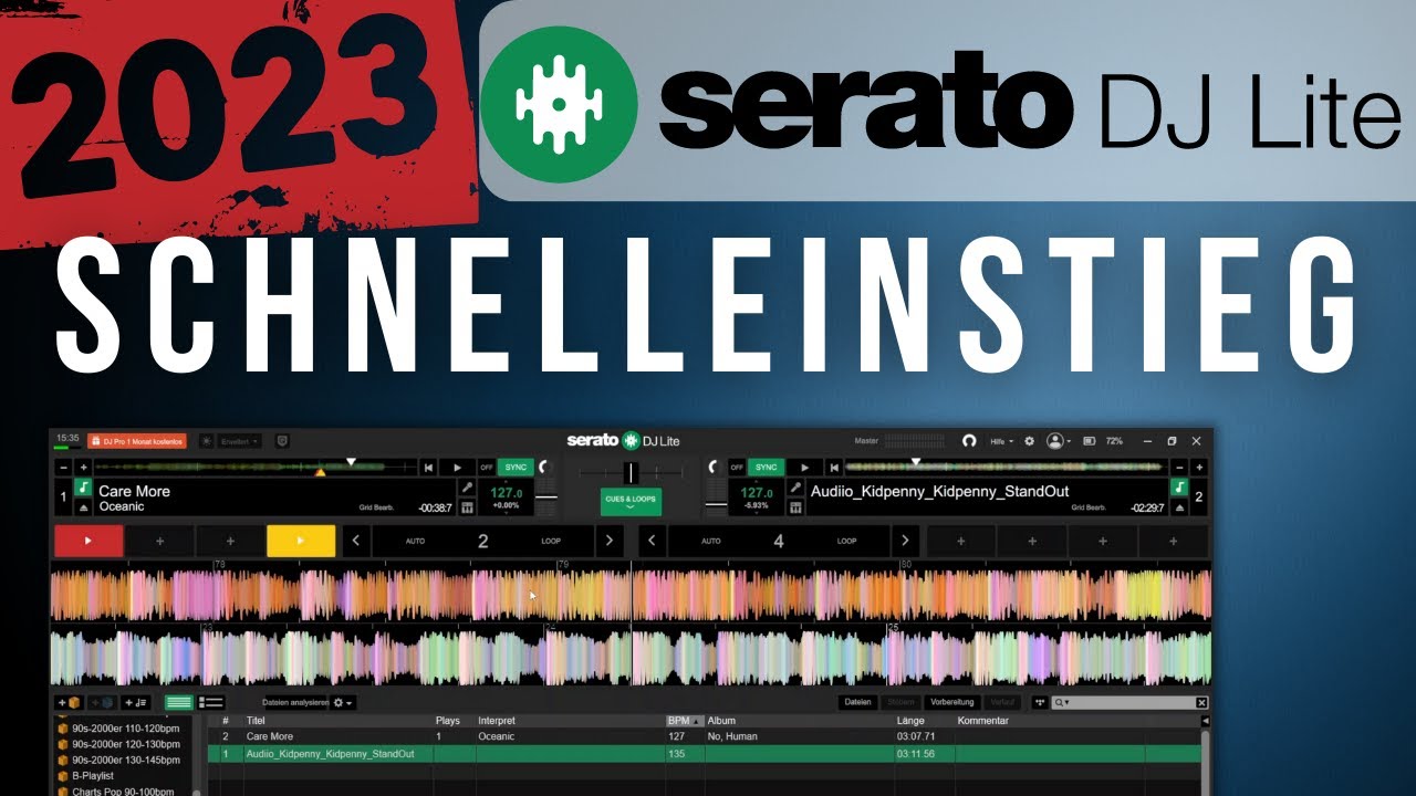 Serato DJ Lite Tutorial für Anfänger deutsch 2024