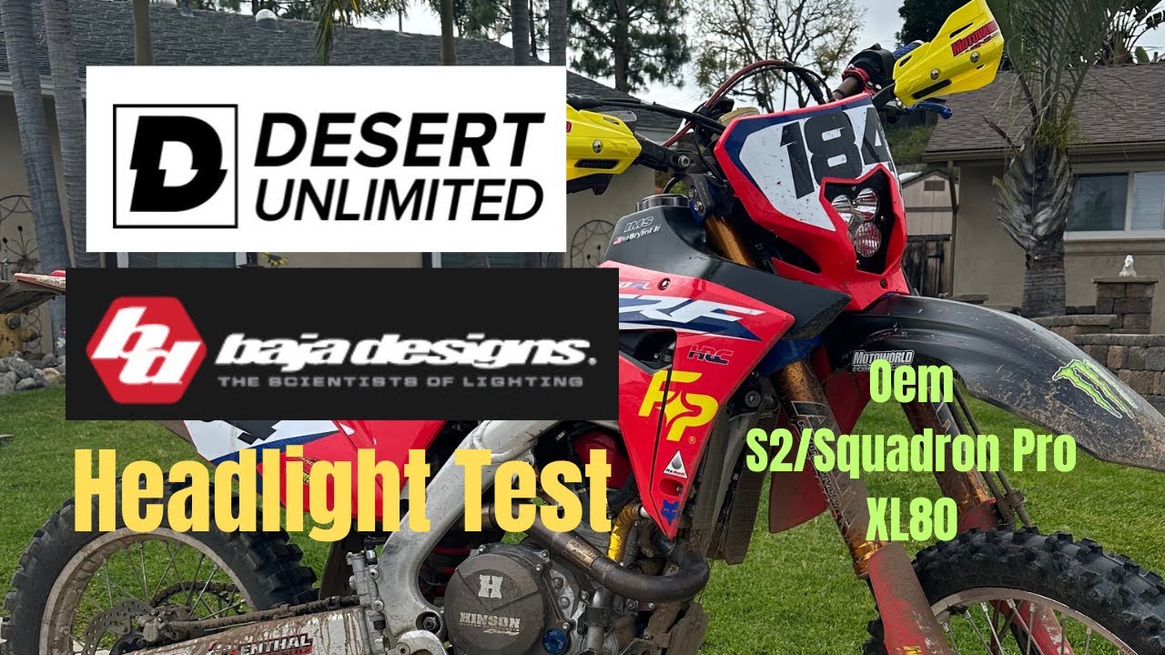 #crf450rl - Best Headlight Test @desertunlimited ​⁠@DirtDFactory @bajadesigns #dualsport