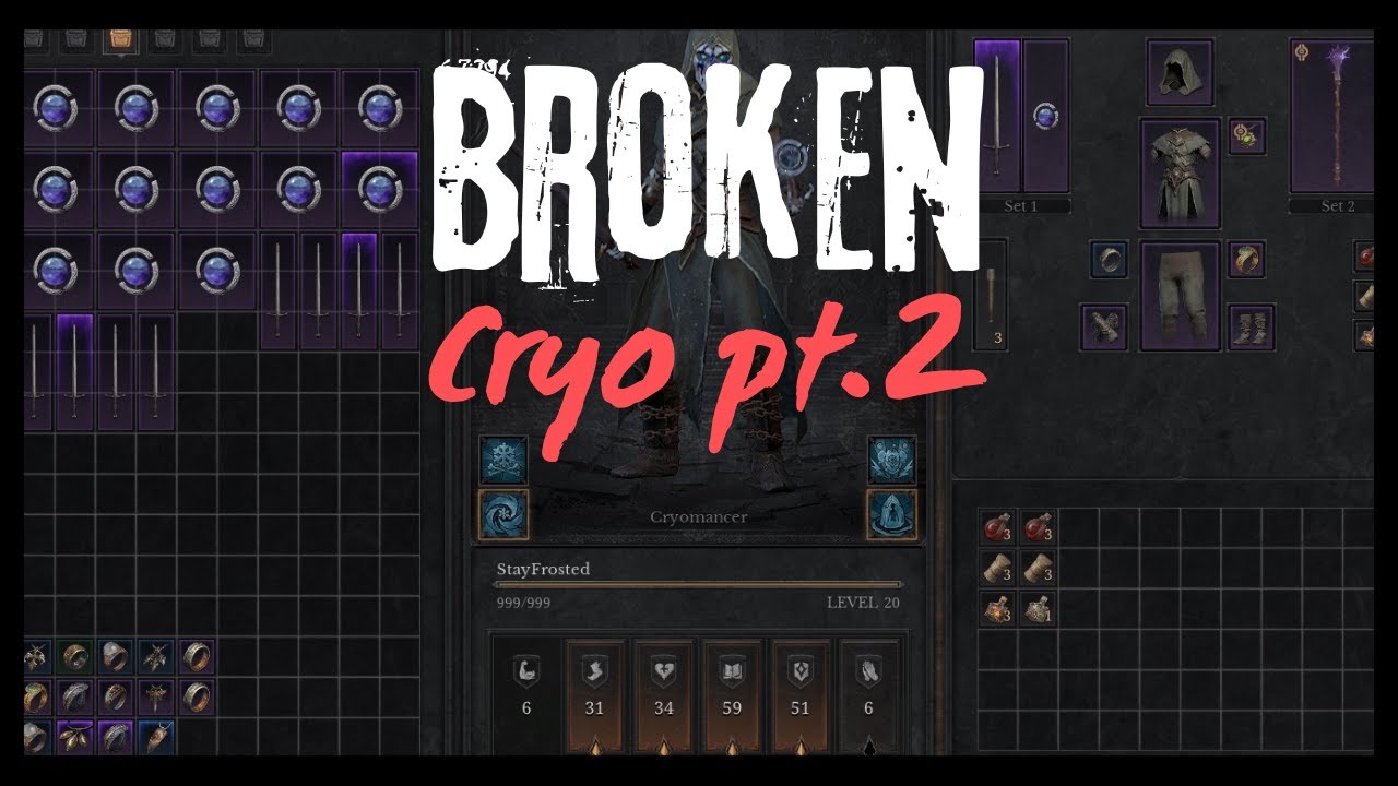 Broken Cryomancer Build Guide part 2 [ Dungeonborne ]