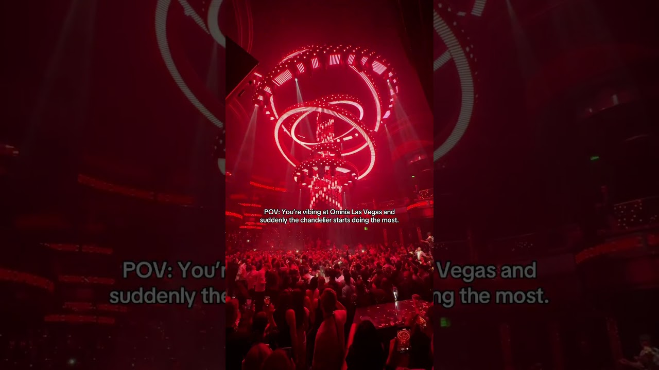 The chandelier at Omnia Las Vegas will keep you entertained #chandelier #pov #doingthemost #viral