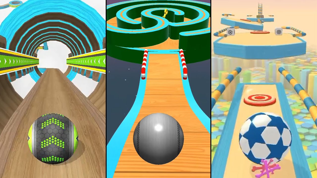 Going Balls vs Sky Rolling Balls vs Action Balls Gameplay Comparison (Levels 31-40)