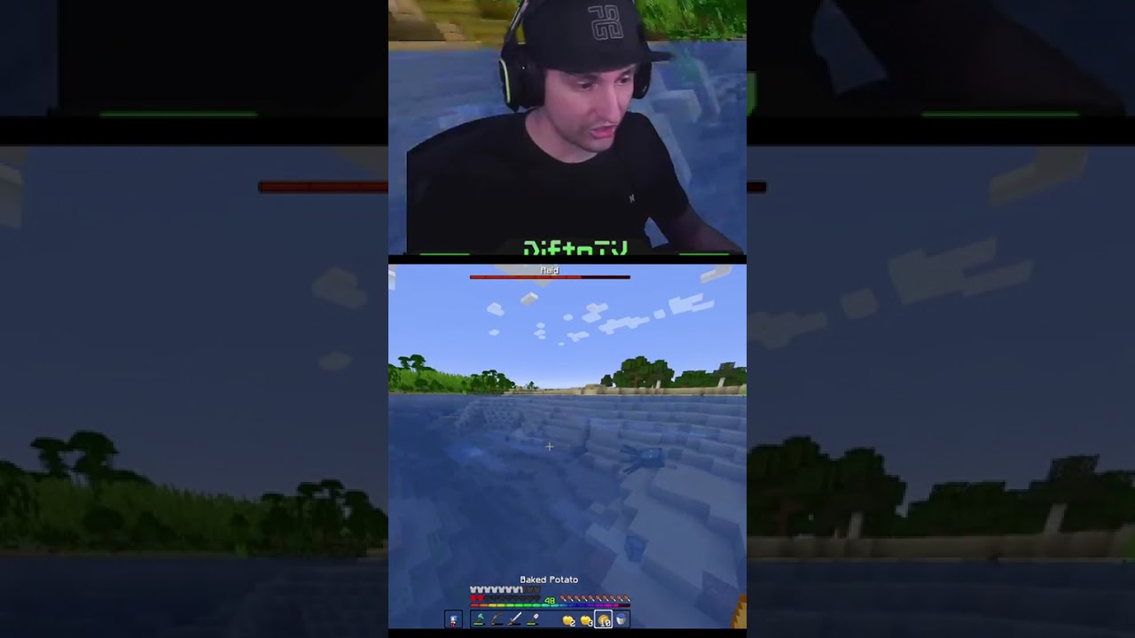 When you're playing Hardcore Minecraft with SHARED HEALTH, every heart matters | #diftotv on #Twitch