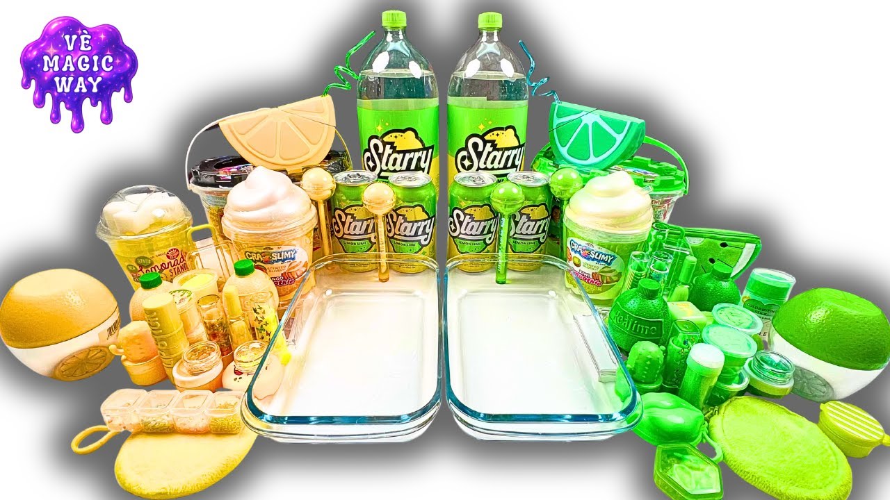 Satisfying Starry Lemon Lime ASMR Slime!