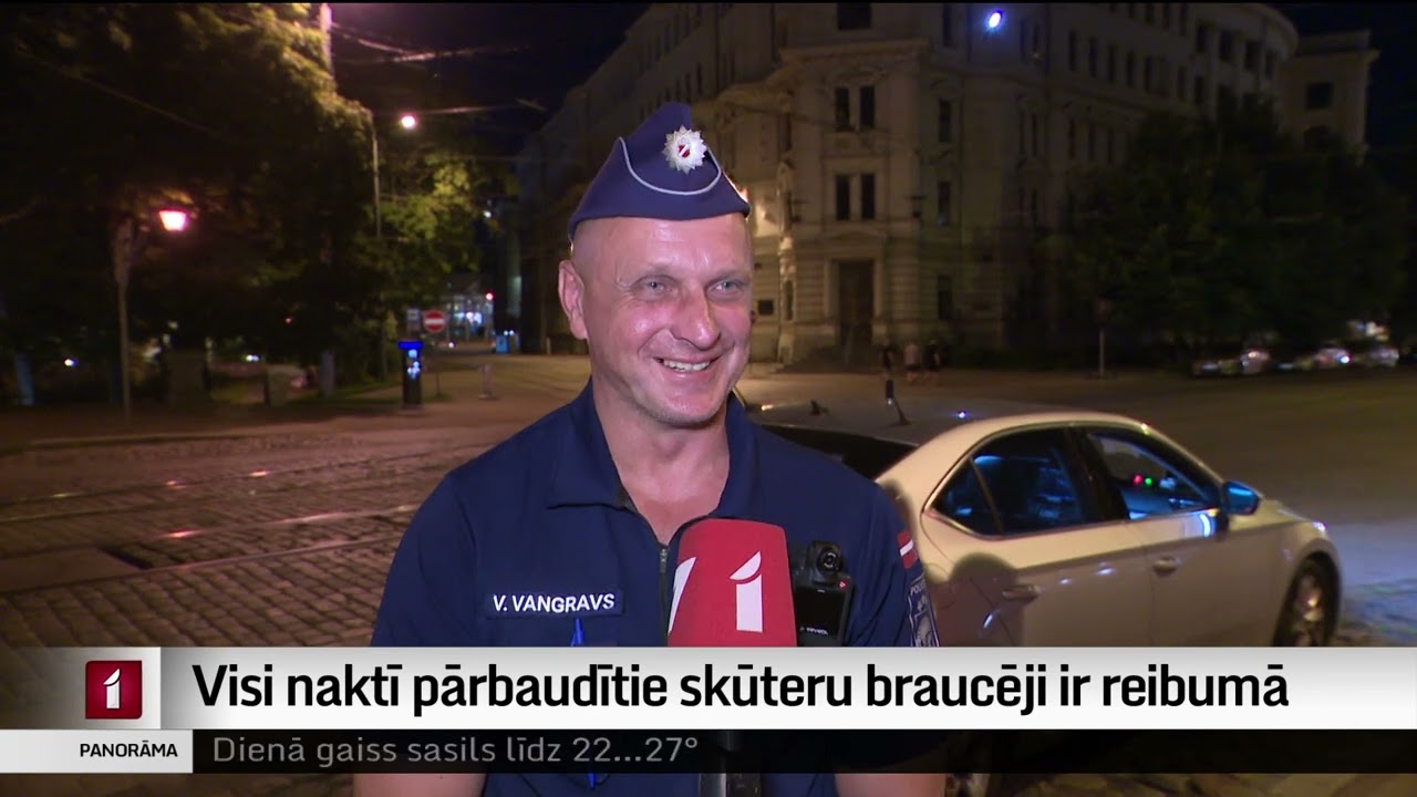 Visi naktī pārbaudītie skūteru braucēji ir reibumā