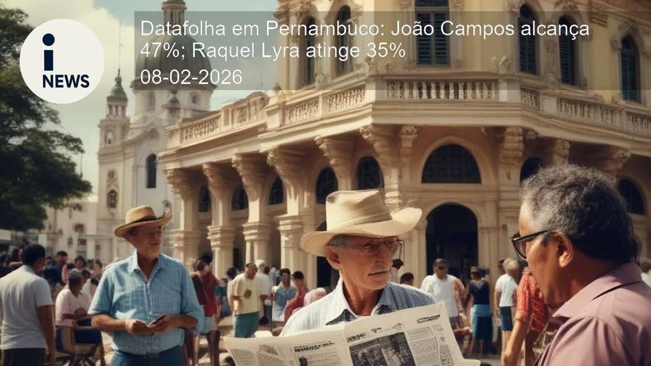 Datafolha em Pernambuco: João Campos alcança 47%; Raquel Lyra atinge 35%