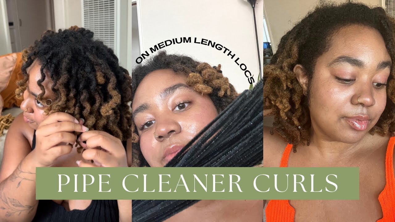 Curly Locs Tutorial  | How to do pipe cleaner curls on medium length locs | Install & take down