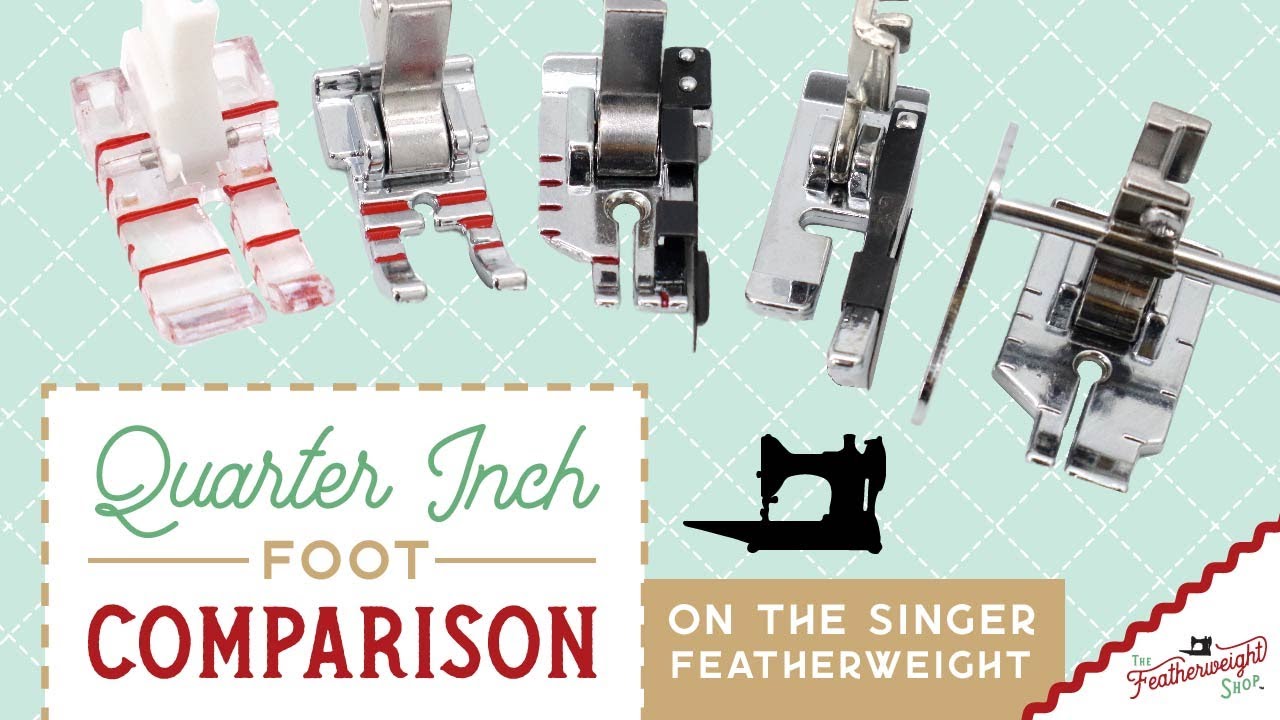 Quarter Inch Foot Comparison on the Singer Featherweight
