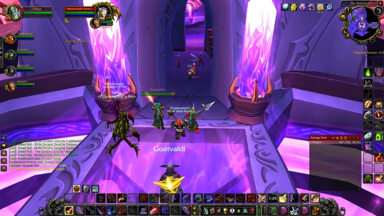 World of Warcraft Burning Crusade Classic The Botanica Dungeon Run
