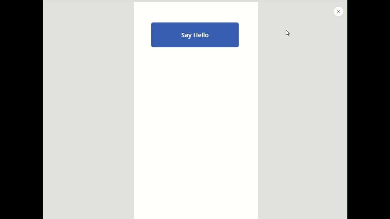 Creating a Hello World app with Power Apps