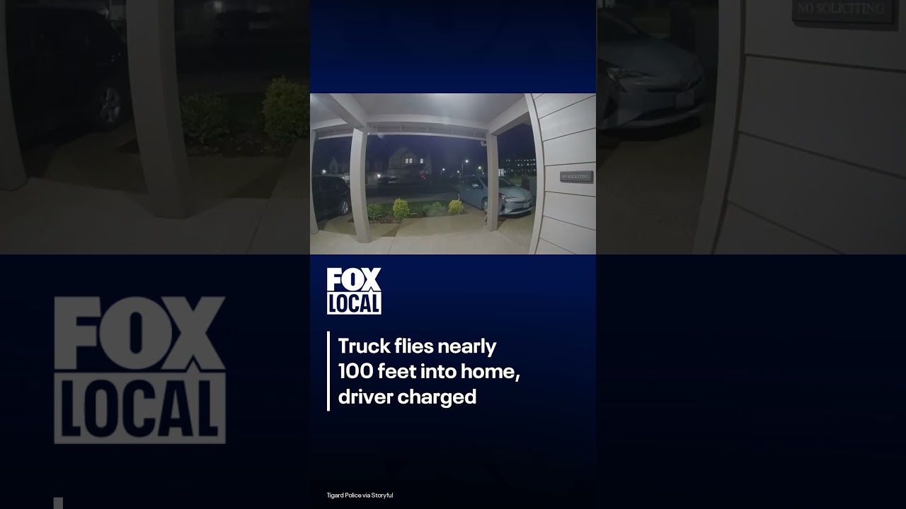 Airborne truck flies nearly 100 feet into Oregon home | FOX 10 Phoenix