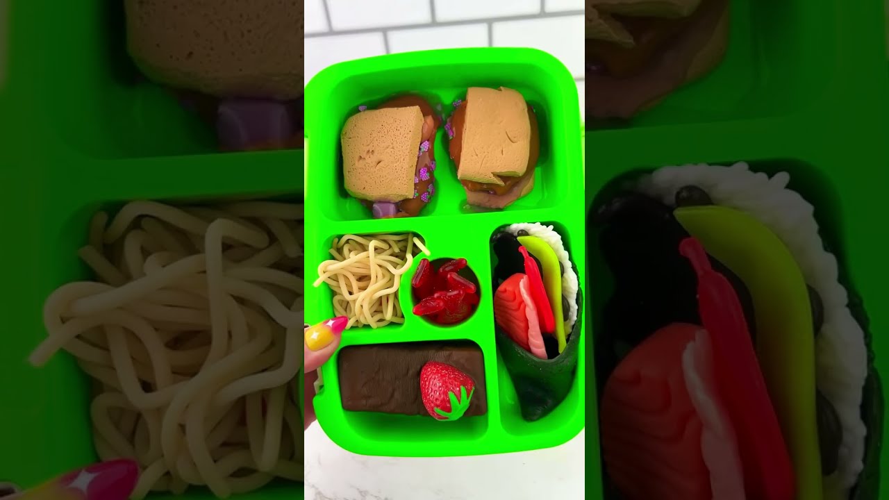 Packing School Lunch with Fidget Food PB&J *BENTO Box* Satisfying Video ASMR! 
