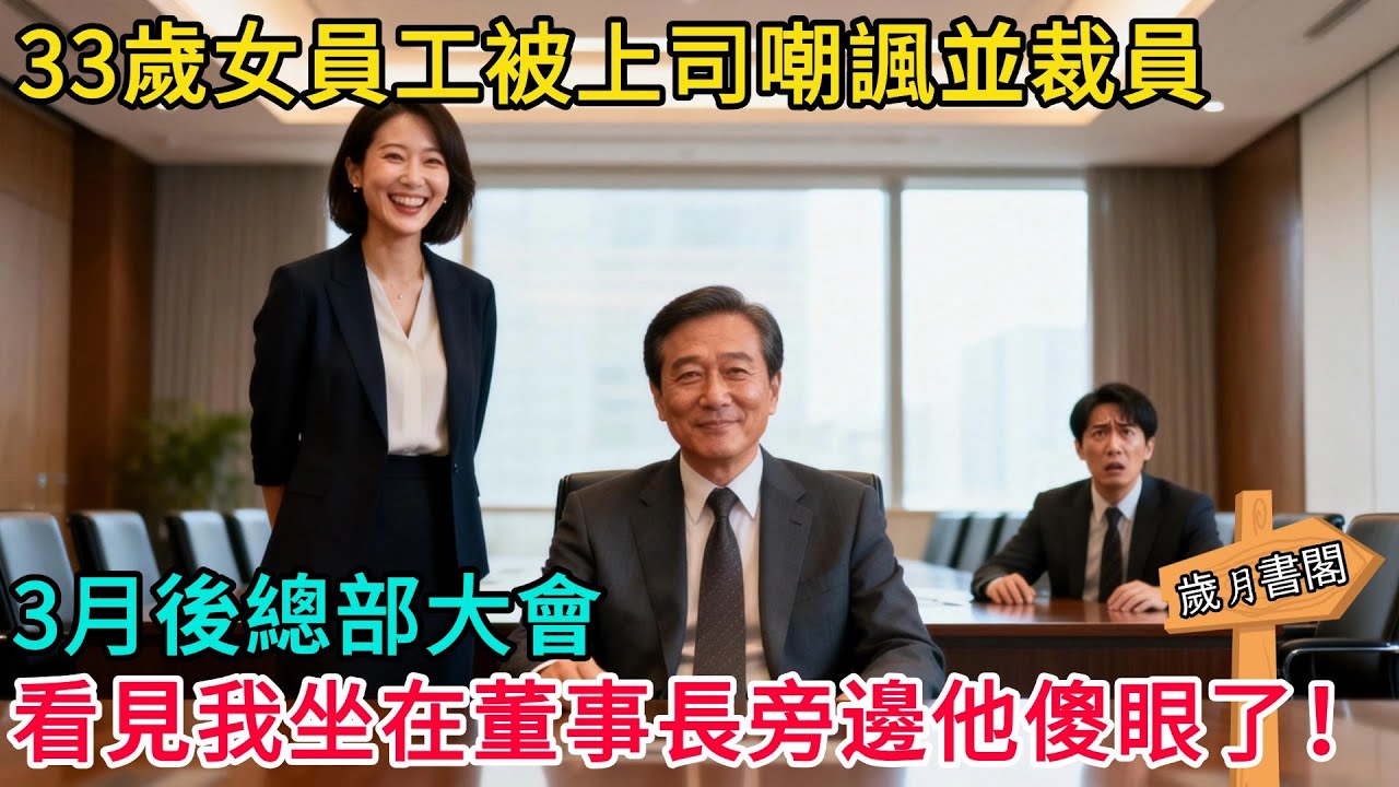 33歲女員工被上司嘲諷並裁員，3月後總部大會，看見我坐在董事長旁邊他傻眼了！#情感故事 #故事頻道 #感人壹幕#溫情#溫情故事#正能量#故事#情感#中老年