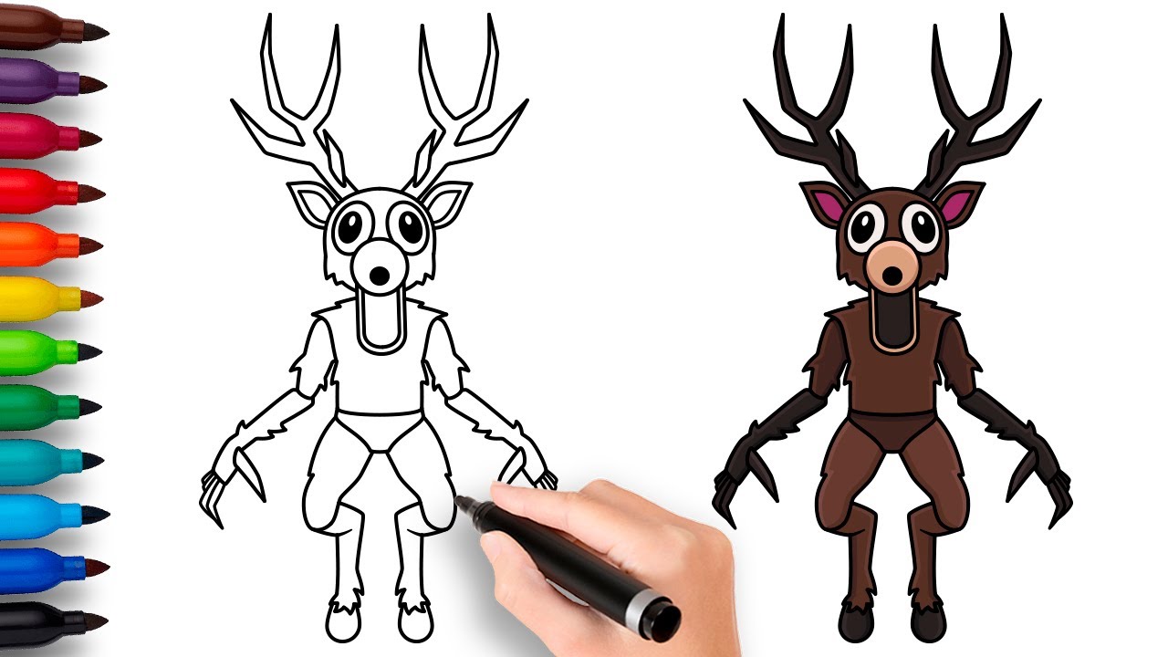 HOW TO DRAW THE DEER | 99 Nights in the Forest - Easy Step by Step Drawing