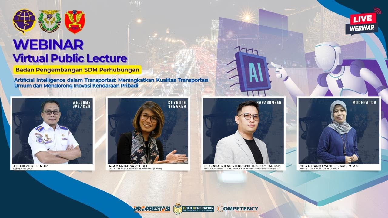 WEBINAR VPL #2 BPSDMP  - Artificial Intelligence (AI) dalam Transportasi