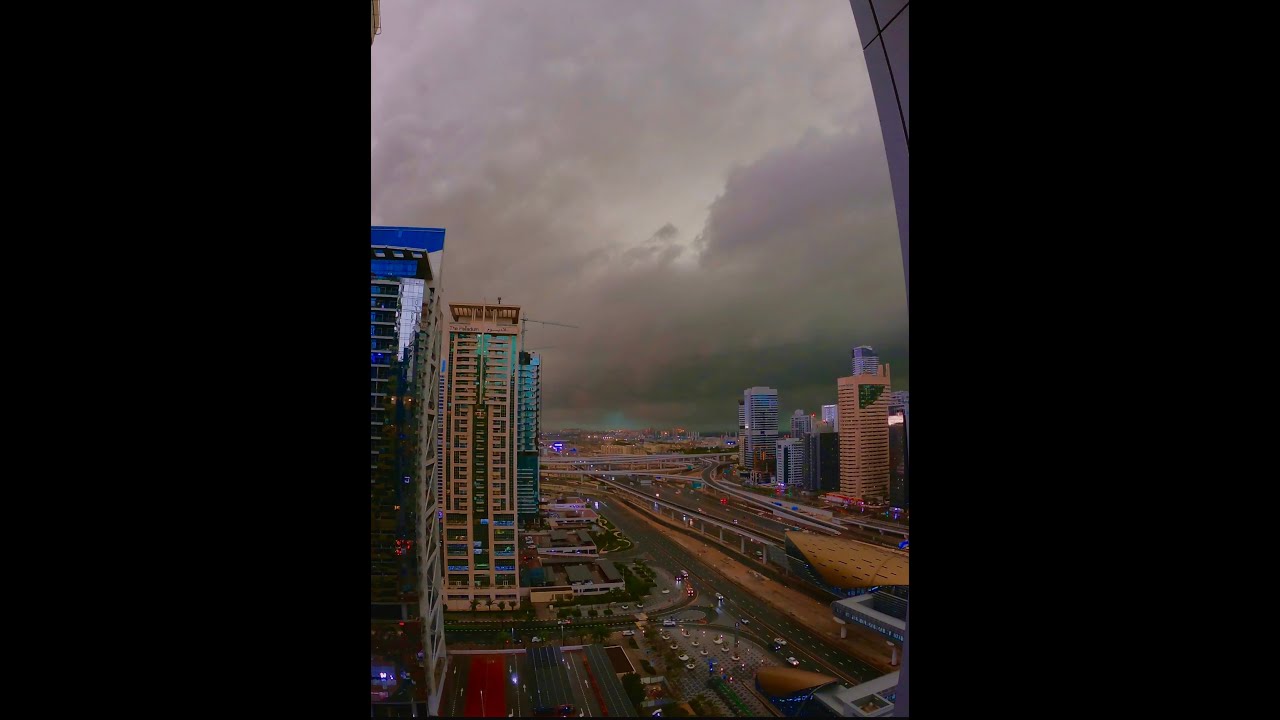 Timelapse of Dubai’s Rainstorm