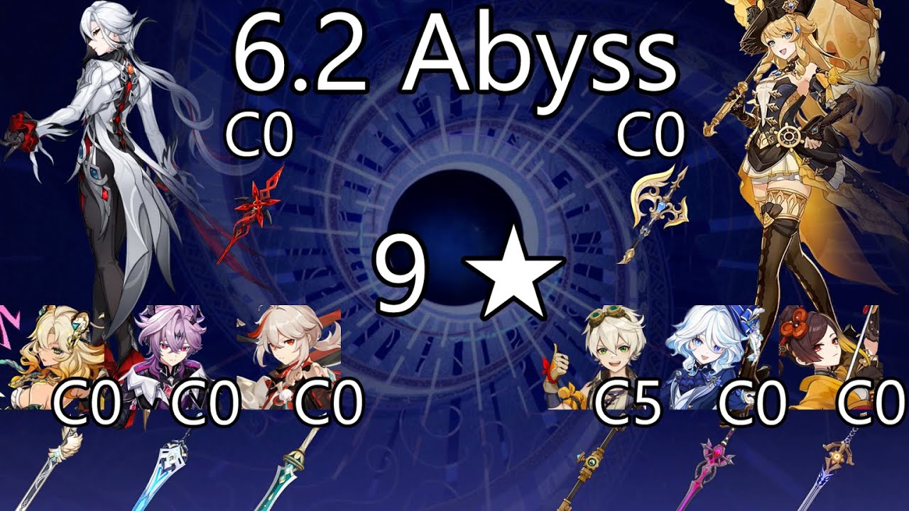 Genshin Impact 6.2. Abyss 9★ F12 | Arlecchino / Navia