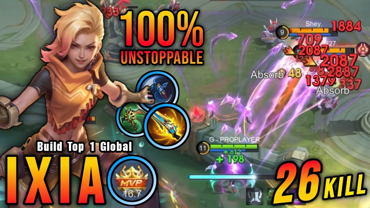 26 Kills No Death!! Unstoppable Ixia Build (PLEASE TRY) - Build Top 1 Global Ixia ~ MLBB